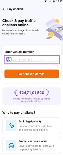 Traffic Challan
